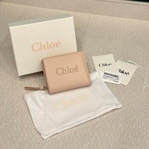 NEW Chloe Sense Compact Wallet Card Holder in Pink AUTHENTIC